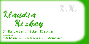 klaudia miskey business card